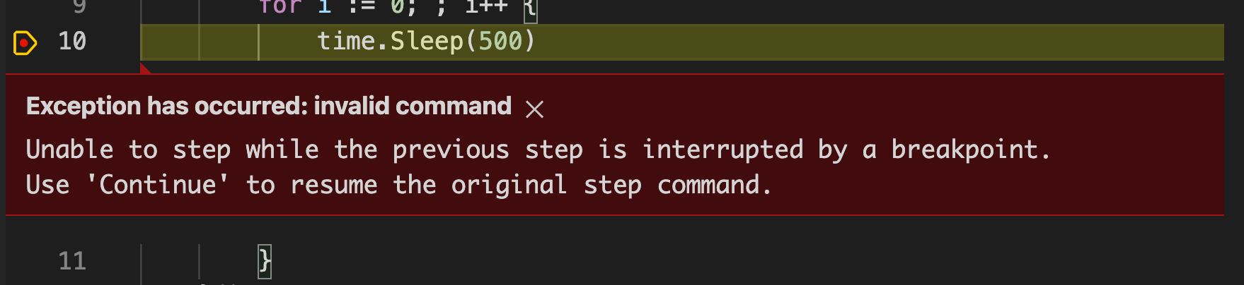 Disable
breakpoints from the Breakpoints context menu