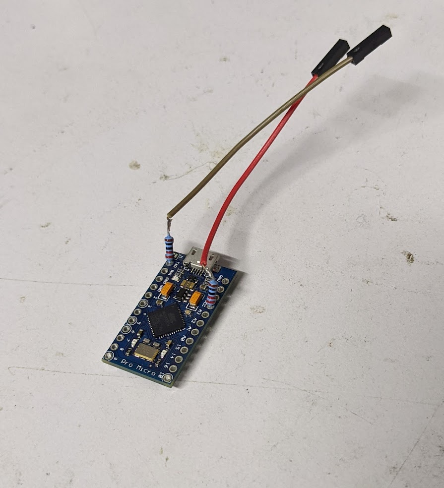 Assembled Pro Micro microcontroller board